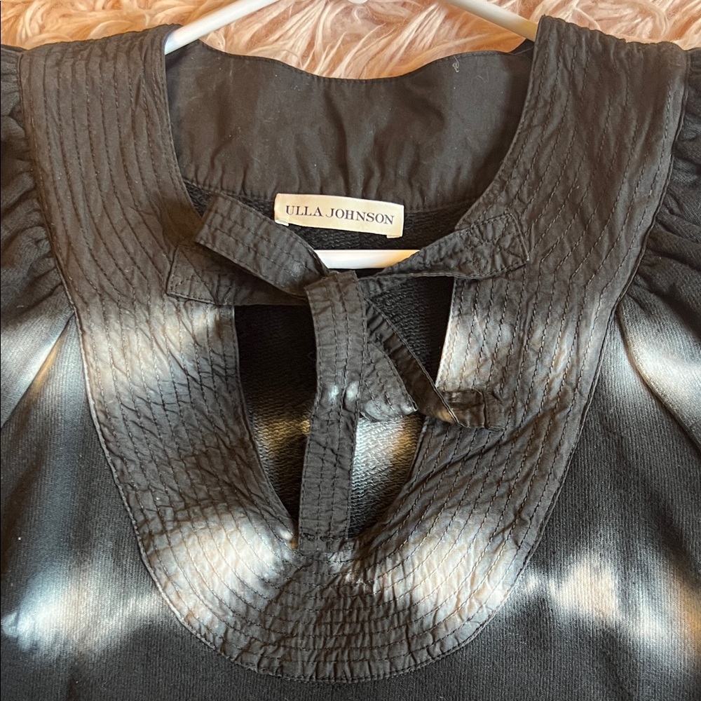 Ulla Johnson Black and White Tie-Dye Top - Picture 2 of 4